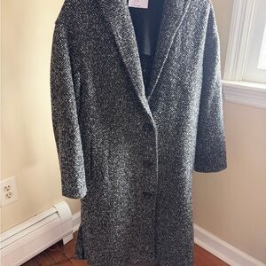Old Navy Black and Gray Winter Coat -- Size Small